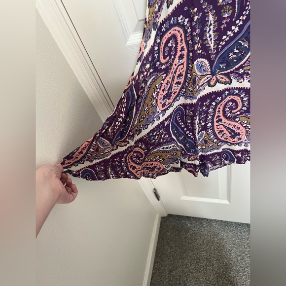 Free People Purple Paisley Sleeveless Dress - Picture 4 of 7